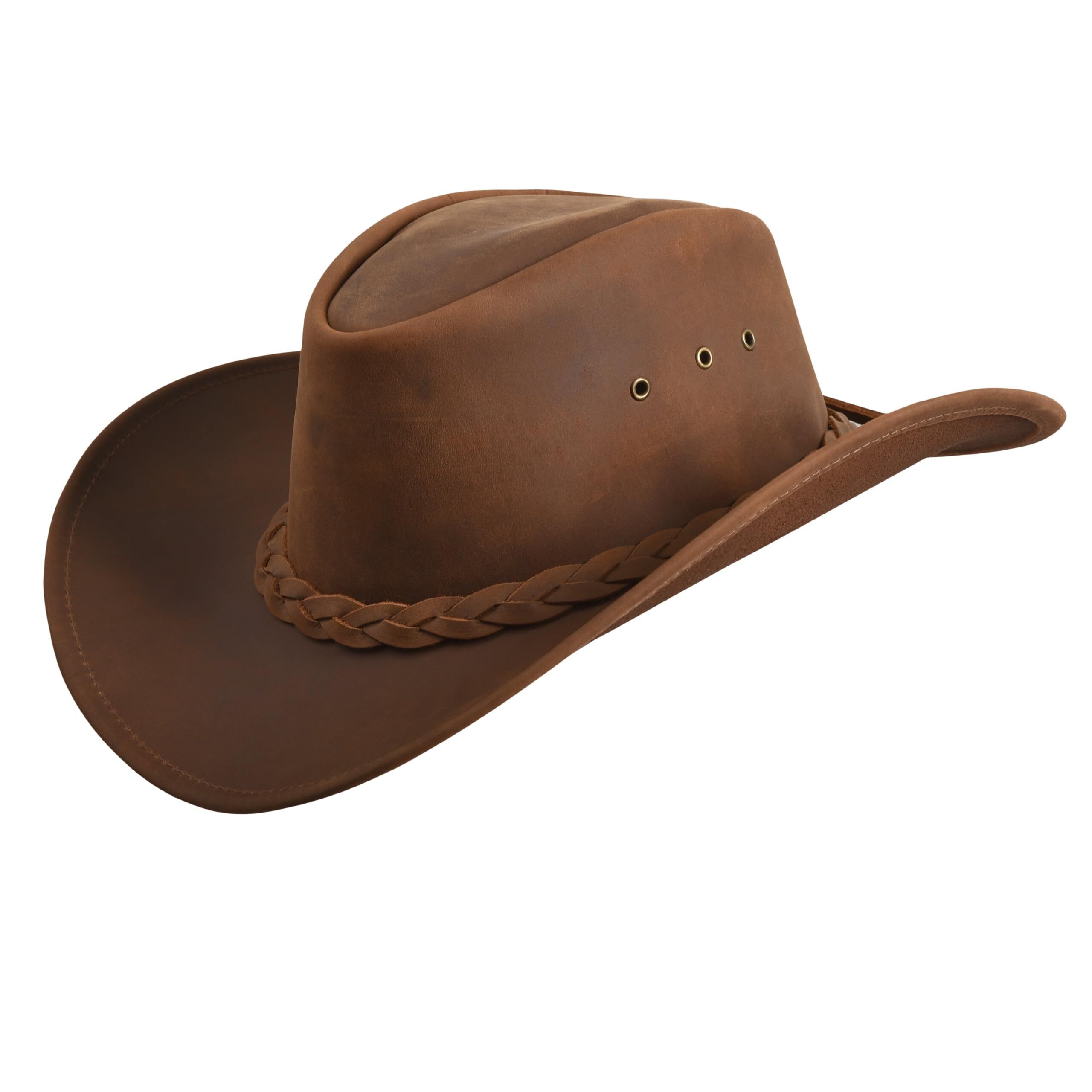 3122 Leather Cowboy Hat For Men Women Lightweight Handcrafted Western